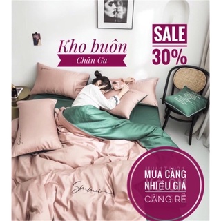 Bộ Chăn ga lụa tencel Sumoi Mix phối màu cá tính