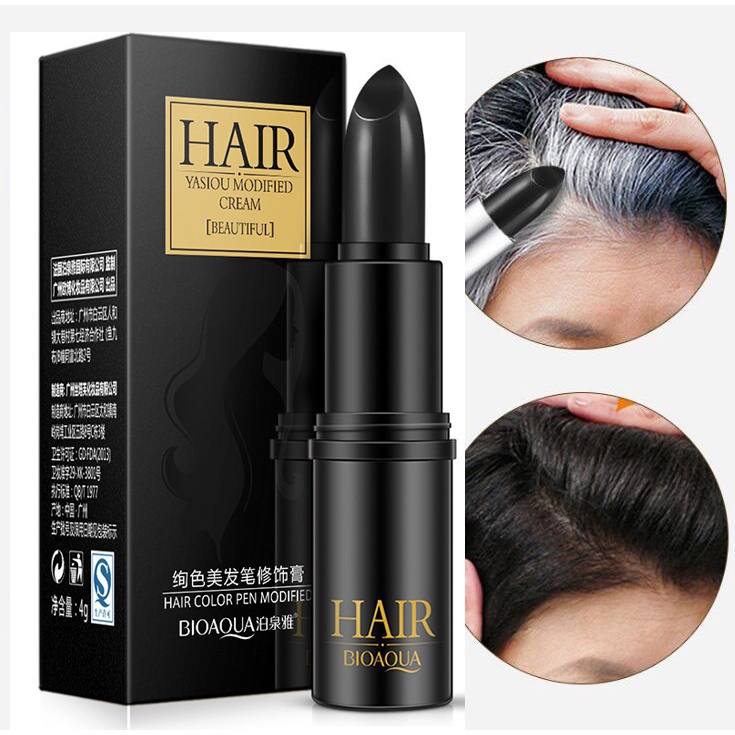 Bút Nhuộm Tóc Tạm Thời Che Phủ Tóc Bạc Màu Nâu Tức Thì