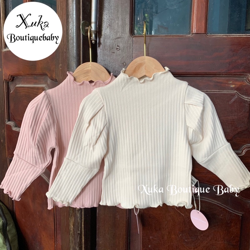 Áo Dài Tay Bồng Thu đông Bé Gái Jennybebe [Xuka boutique] Dày dặn mềm mịn co giãn tốt [Ảnh Video Thật]