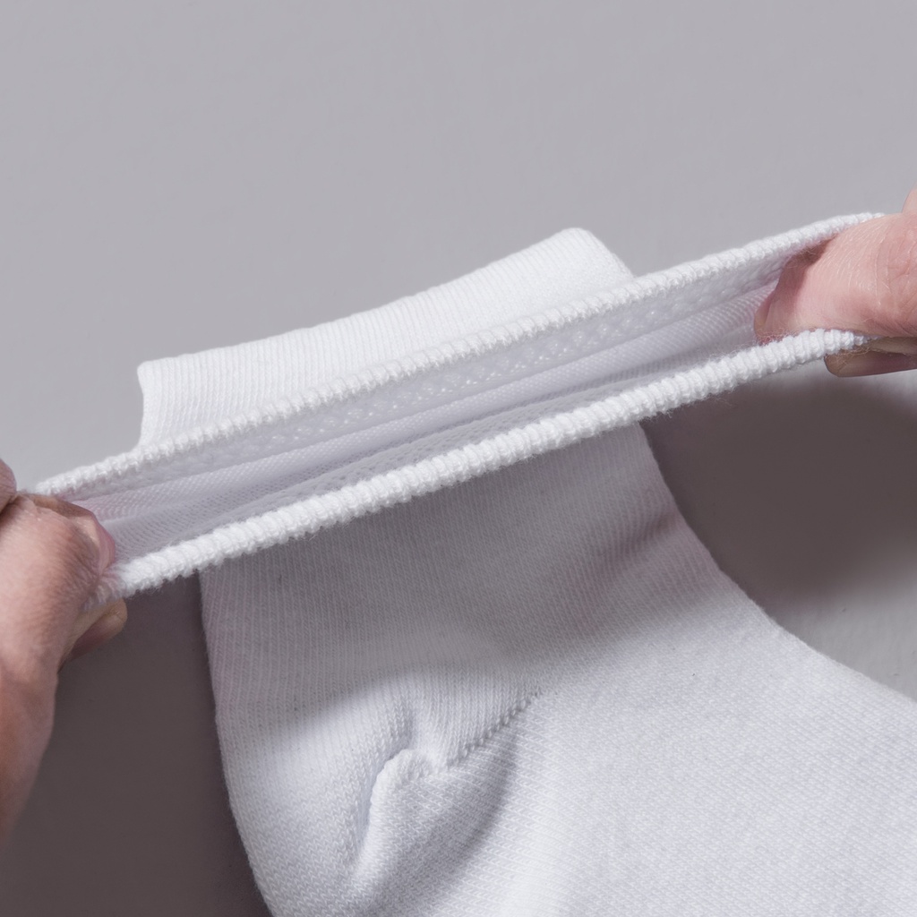 Tất Cổ Cao Unisex Kiểu Dáng Hàn Quốc 2 Màu Đen Trắng Co&amp;Com Vớ Nam Nữ Cotton Mềm Mịn Chống Hôi Chân DPTN009