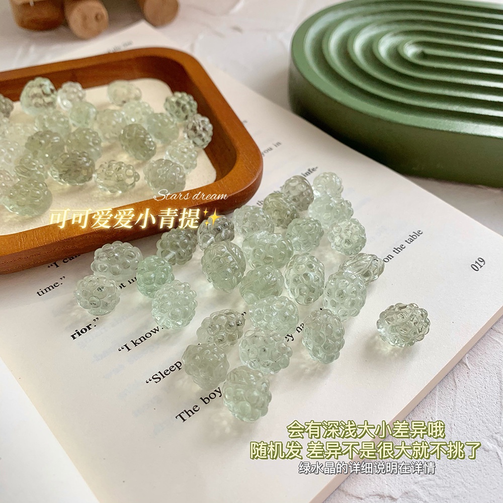 [Hàng Mới Về] Vòng Đeo Tay Dây Thừng Khóa Quả Nho Nhỏ Màu Xanh Lá Thời Trang Mùa Hè Cho