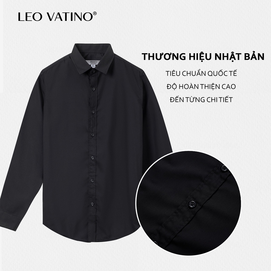 Áo sơ mi nam Coolsilk 100% Leo Vatino Phân phối độc quyền sơ mi dài tay chống nhăn cổ bẻ chuẩn form giữ dáng SMLIFE01 | BigBuy360 - bigbuy360.vn