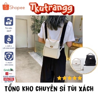 Balo nữ 🌸𝙎𝙄𝙀̂𝙐 𝙃𝙊𝙏🌸 Balo mini nữ đeo chéo hình chữ nhật chất liệu bền đẹp sang trọng