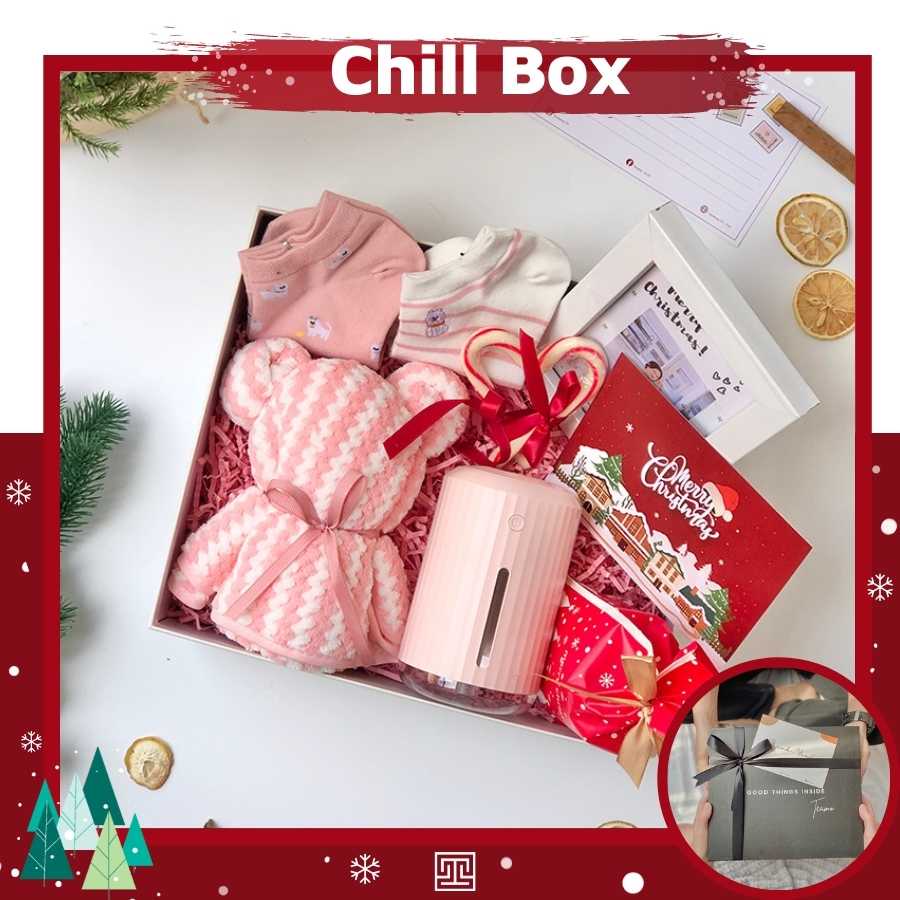 [TẶNG KHUNG + IN ẢNH] Hộp quà giáng sinh Chill Box Teamo - Set quà tặng tinh tế giúp thư giãn giúp xua tan mệt mỏi