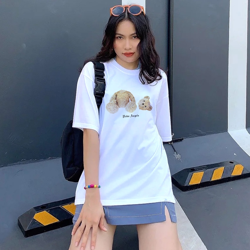 Áo thun in hình BEEBEE palm angels teddy-PAT001 100% COTTON | BigBuy360 - bigbuy360.vn