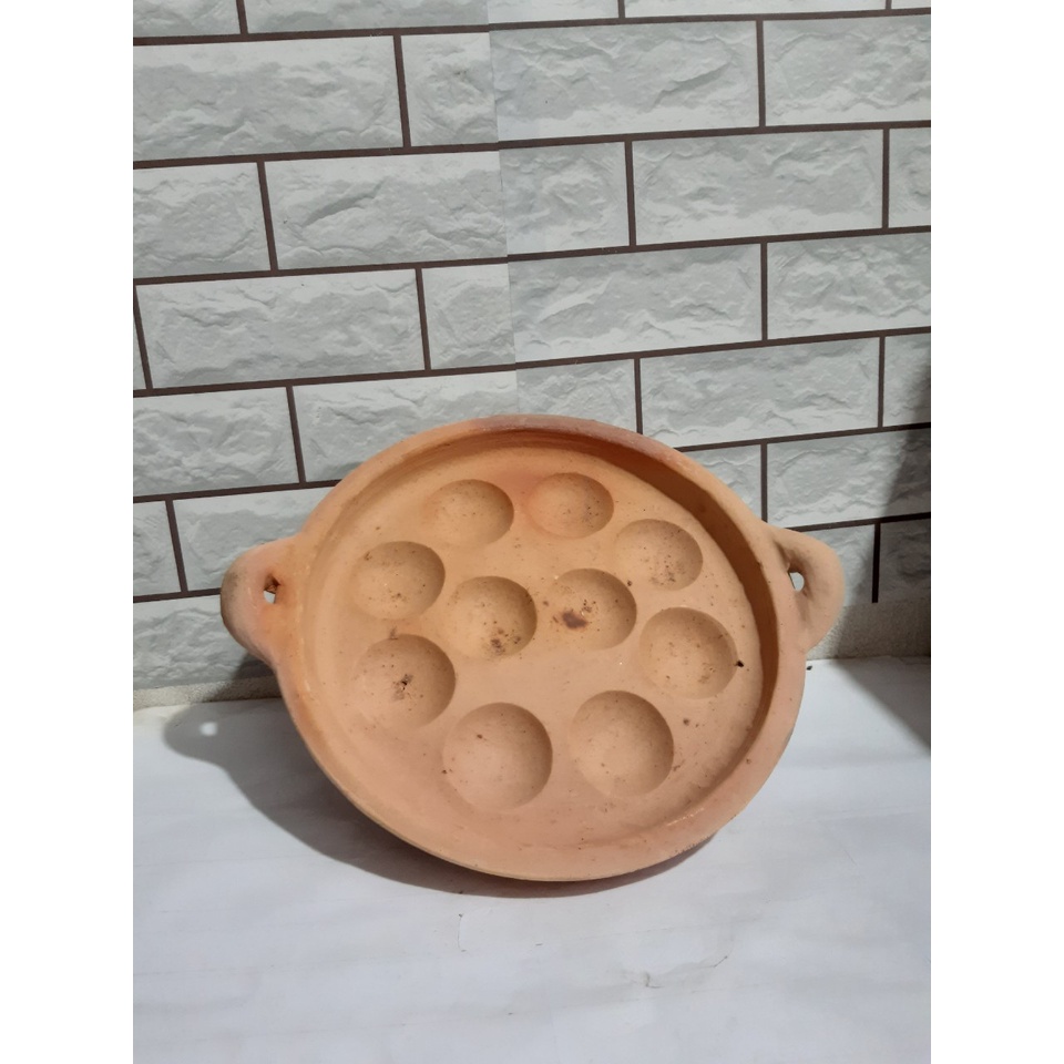 Khuôn bánh khọt đất nung 10 lổ không nắp