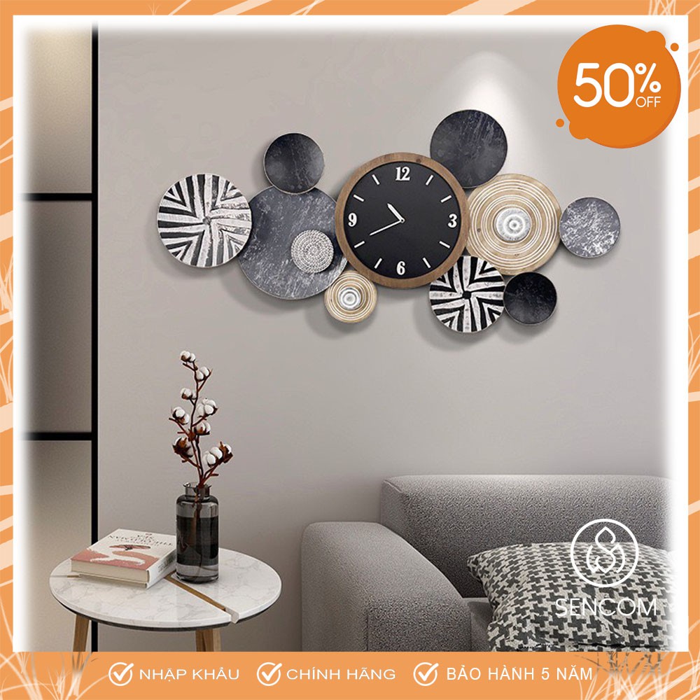 Đồng Hồ Treo Tường, Đồng Hồ Trang Trí Decor Vintage Mã E005