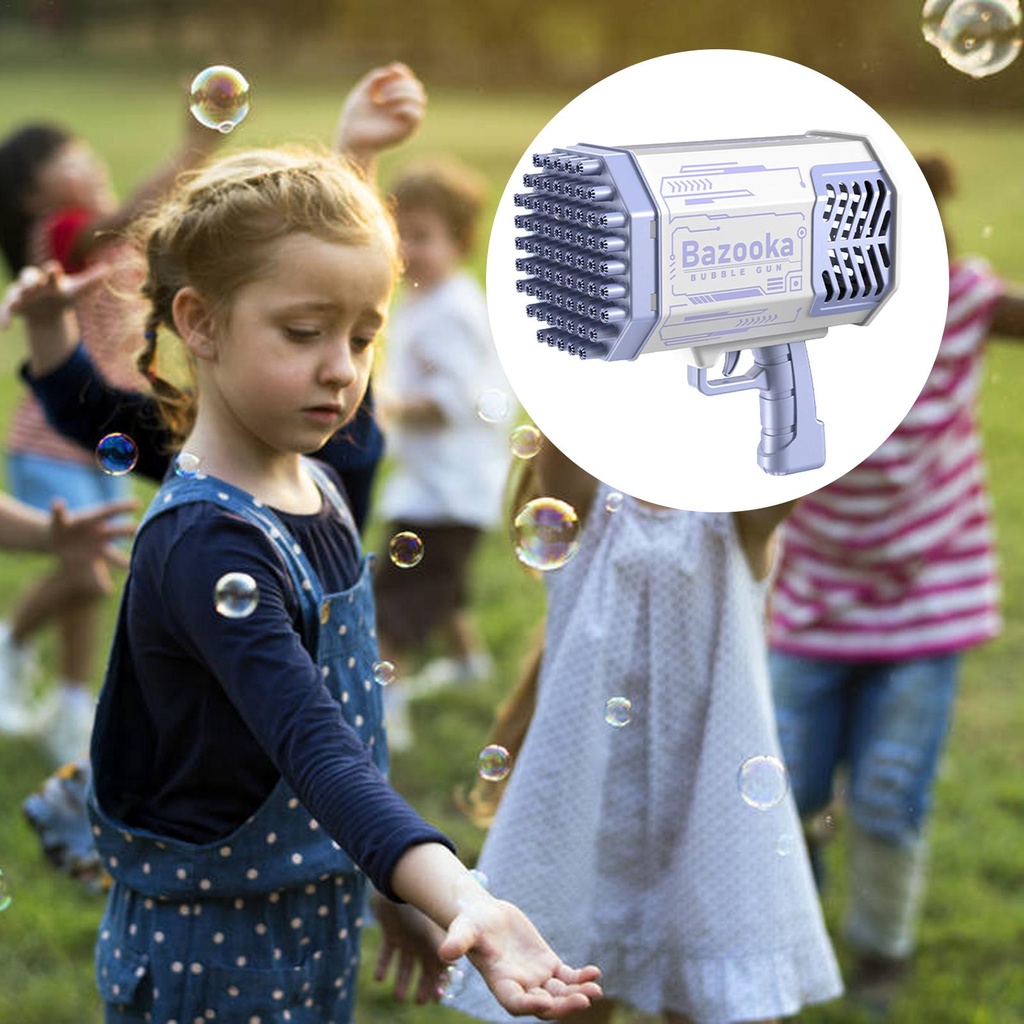 Máy thổi bong bóng xà phòng 69 lỗ tiện lợi cho trẻ em