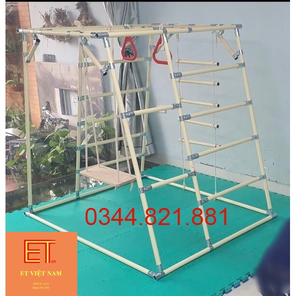 Xà đu đa năng, Khung vận động Active 3 siêu vận động cho bé, tăng chiều cao, IQ, không giới hạn bé chơi, BH 5 năm