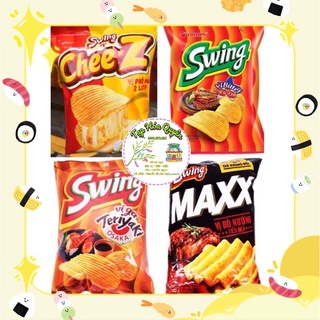Snack ºswing, maxx đủ vị 36g ( swing bít tết newyork - swing gà teriyaki - swing cheez - maxx bò tiêu đen