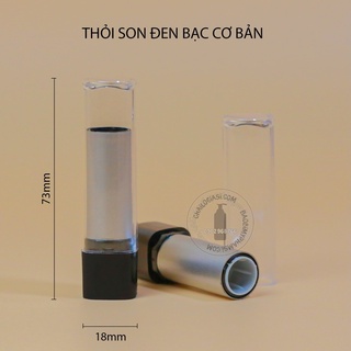 COMBO 5THỎI SON RỖNG ĐEN BẠC CƠ BẢN