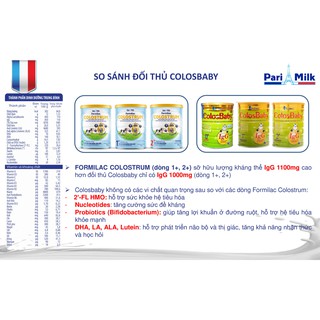 Sữa bột Formilac Colostrum 0+, 1+, 2+ 900g