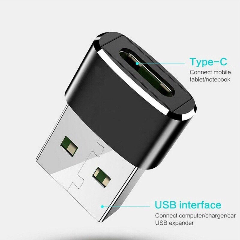 Đầu Chuyển Đổi Từ Usb 3.0 Sang Type C Âm Vỏ Nhôm Chất Lượng Cao Dùng Cho Máy Tính Laptop MB Sạc Kết Nối Điện Thoại