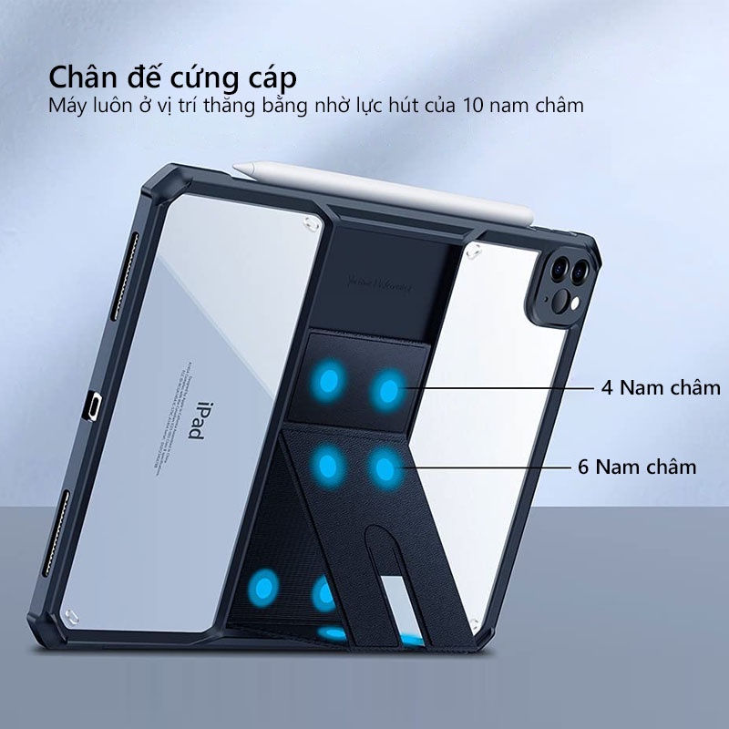 Ốp lưng XUNDD iPad Pro 11'  Chống trầy, Chống sốc, Viền TPU, Mặt lưng chân đế