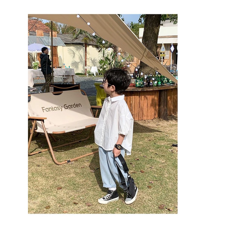 Áo Thun Tay Ngắn Phong Cách Hàn Quốc Thời Trang Mùa Hè Cho Bé Trai