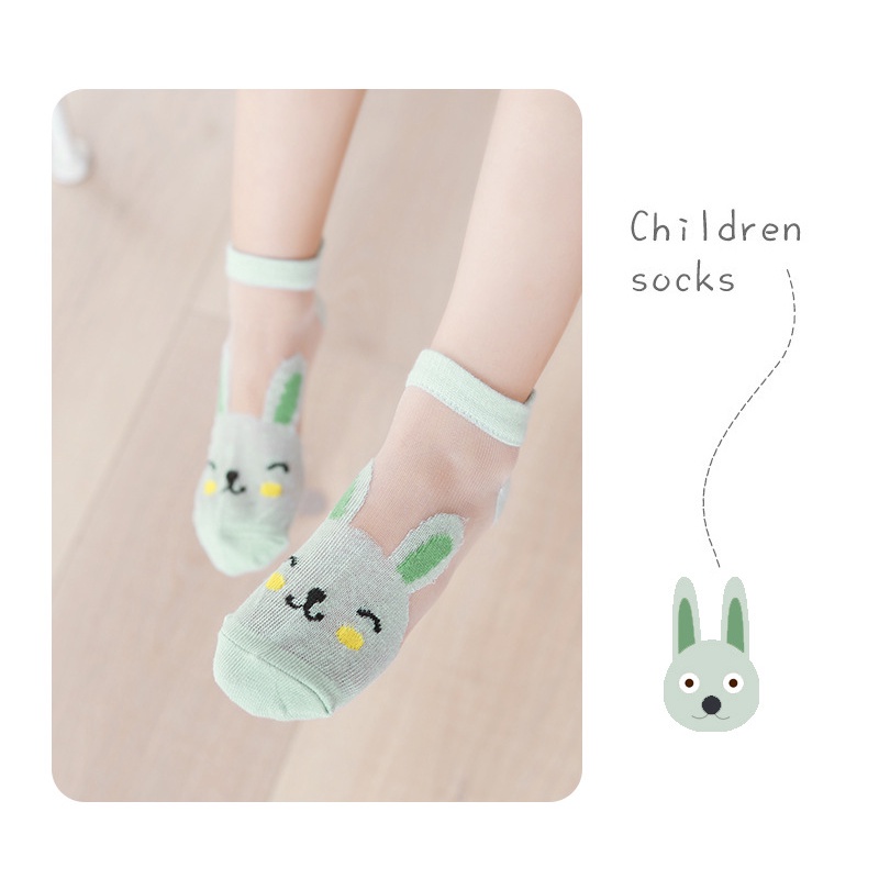tất trẻ em，tất trẻ em mỏng，Bộ 5 Đôi Vớ Cotton Mỏng Họa Tiết Hoạt Hình Cho Bé Từ 0 Đến 7 Tuổi
