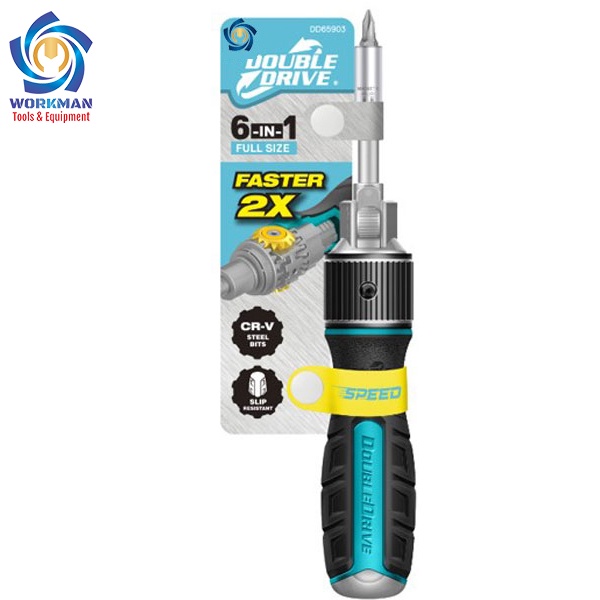 WORKPRO DD65903-Bộ Tua Vít Đổi Đầu 6 Trong 1, Full Size
