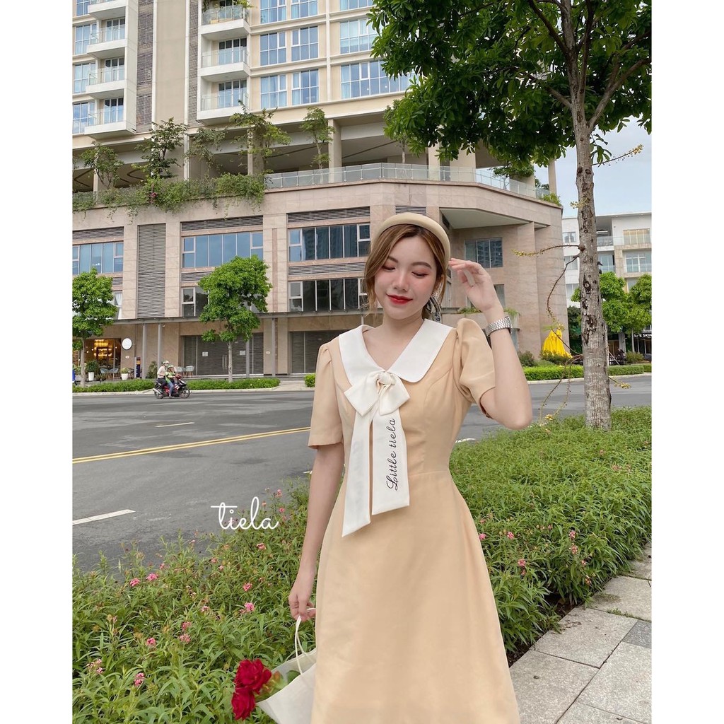 [Mã SKAMA06 giảm 8% tối đa 50K đơn 250K] Váy nơ thêu - Little Tiela Dress | BigBuy360 - bigbuy360.vn