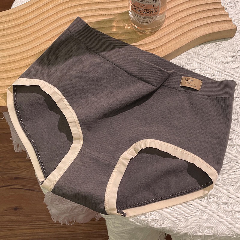 Quần Lót Cotton Đáy Cao Không Đường May Co Giãn Thoáng Khí Thoải Mái Cho Nữ