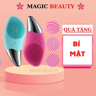 Máy rửa mặt nâng cơ, máy matxa da mặt sóng âm làm sạch da sonic facial brush magic beauty