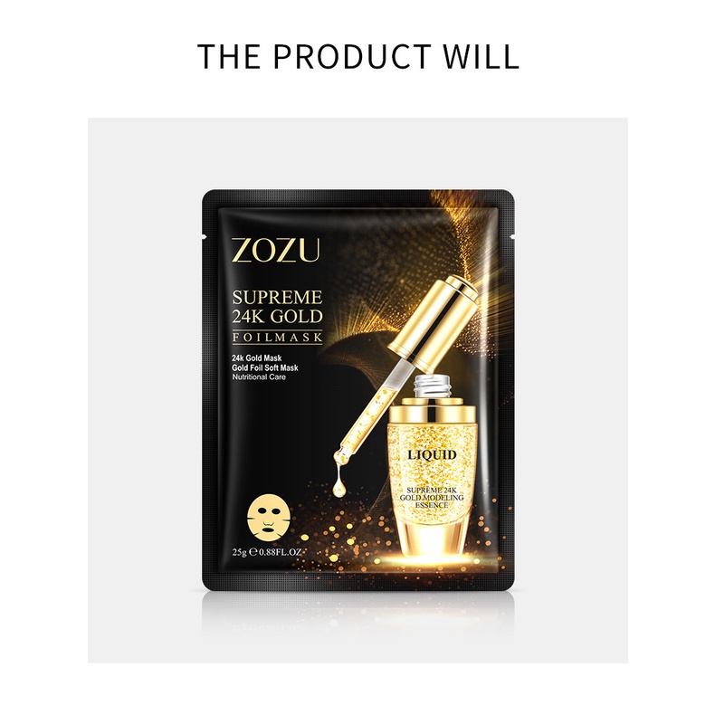 Mặt Nạ Tinh Chất Lá Vàng 24K ZOZU Hydrat Hóa Da