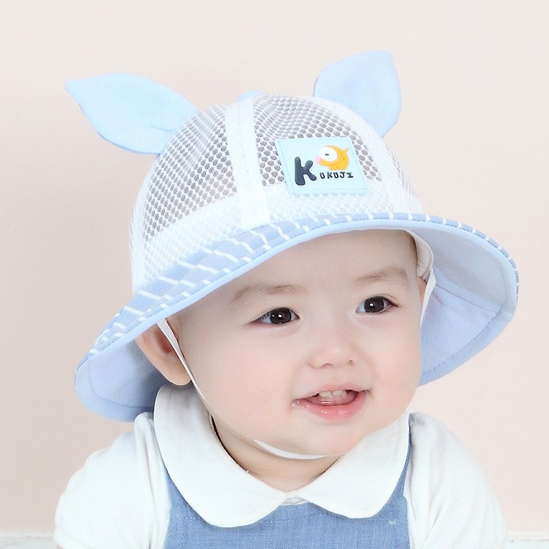 [PKTE] Mũ rộng vành có quai cho bé trai và bé gái từ 6 tháng đến 3 tuổi vải lưới ( mũ KKJ )