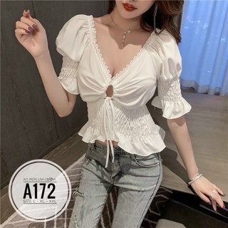Bigsize Áo peplum cườm A172