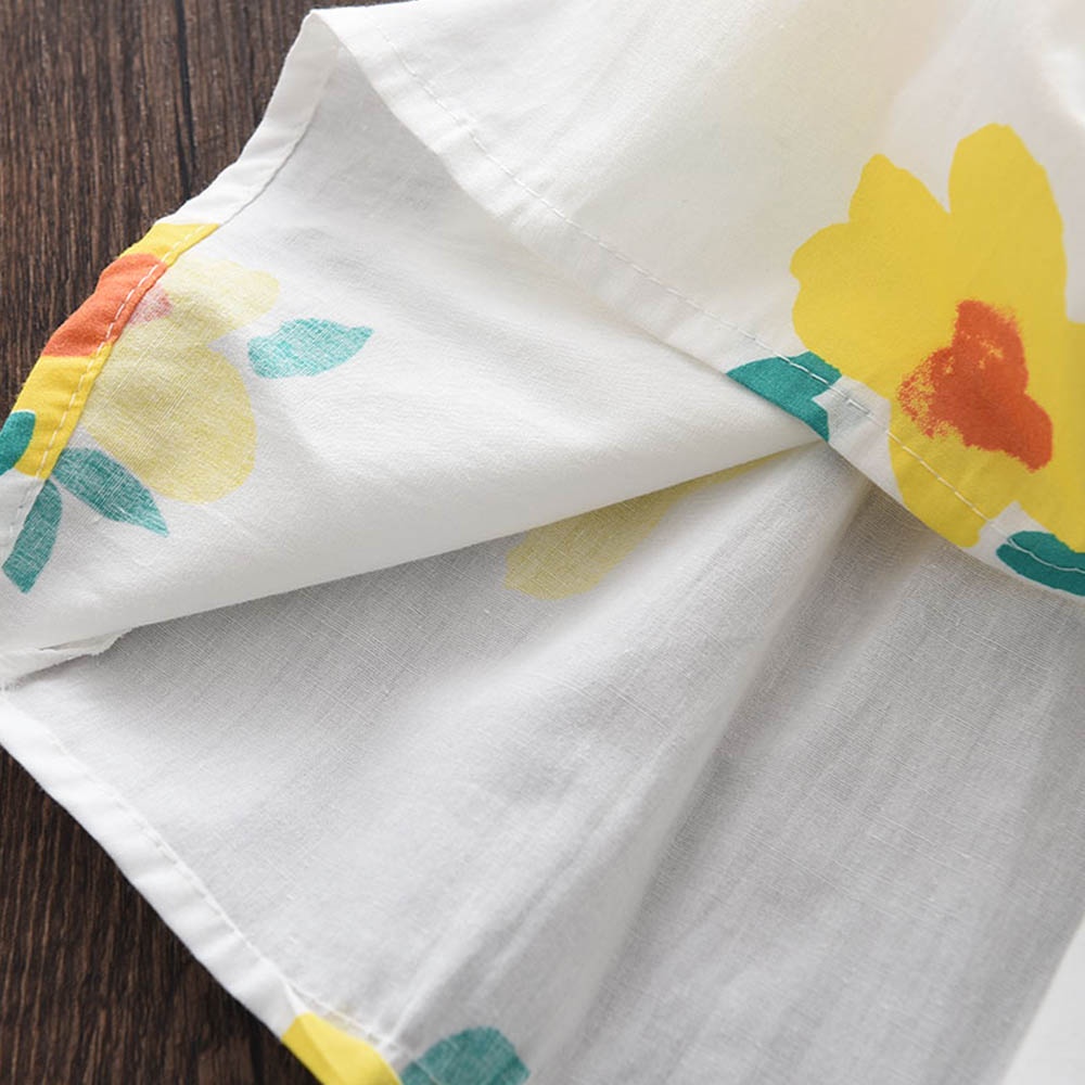 Đầm BEAR LEADER chất liệu cotton họa tiết hoa thời trang mùa hè cho bé gái 2-7 tuổi