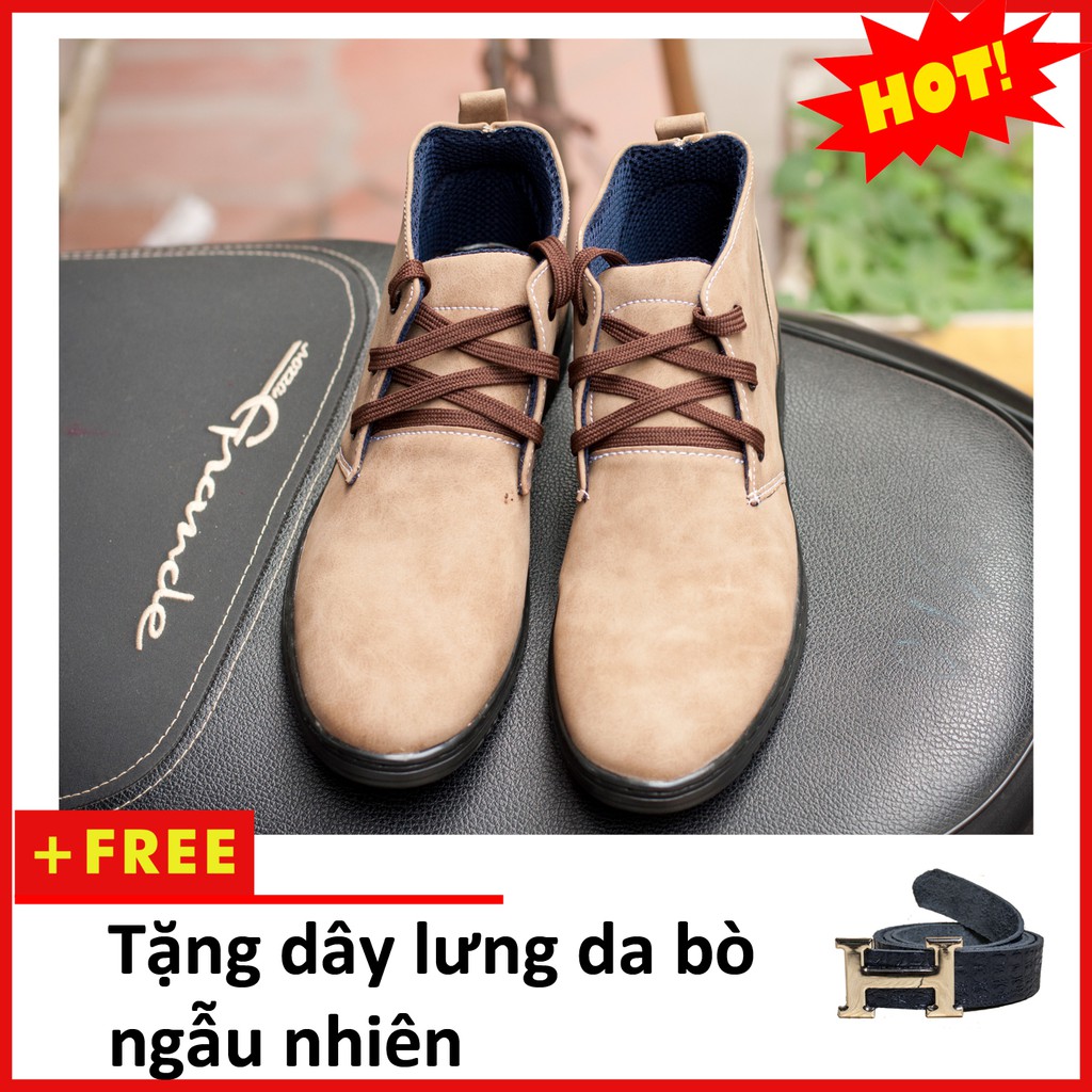 [Shop Uy Tín] Giày boot nam | giày đẹp nam M443(TL)-BE