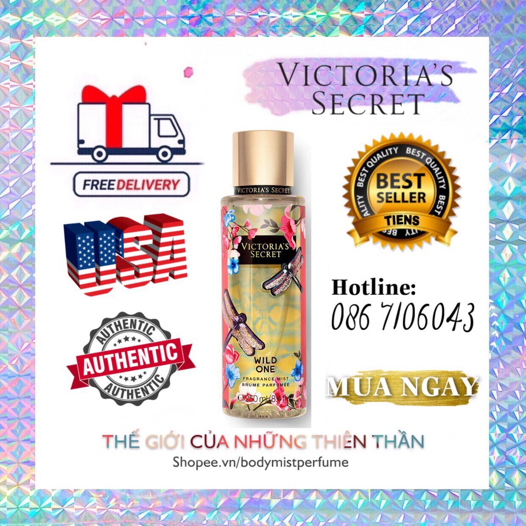 𝗕𝗢𝗗𝗬𝗠𝗜𝗦𝗧𝗣𝗘𝗥𝗙𝗨𝗠𝗘⚜️Xịt Thơm Body Victoria’s Secret  Wild One 250ml