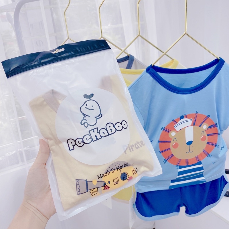 Bộ Quần Áo Hình Thú PeeKaBoo (Thun lạnh siêu mát) đáng yêu cho bé