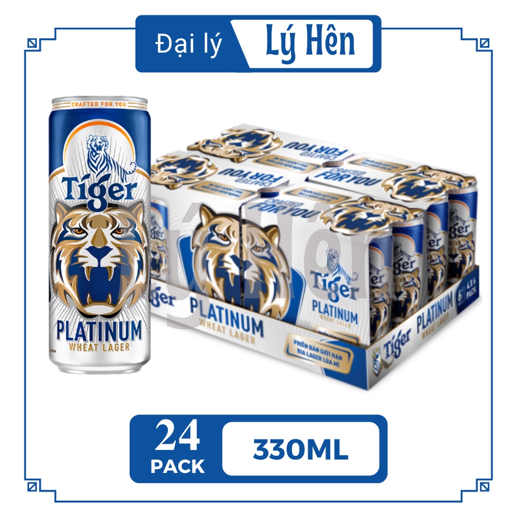 Thùng 24 Lon Cao Bia Tiger Platinum - Mới 330ml/Lon HSD Tháng 04/2022