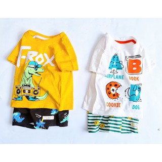 Đồ Bộ Bé Trai Xuất Dư Từ 2T - 7T áo thun cotton mềm, quần da cá ko quá dày rất thoải mái Bibo Store