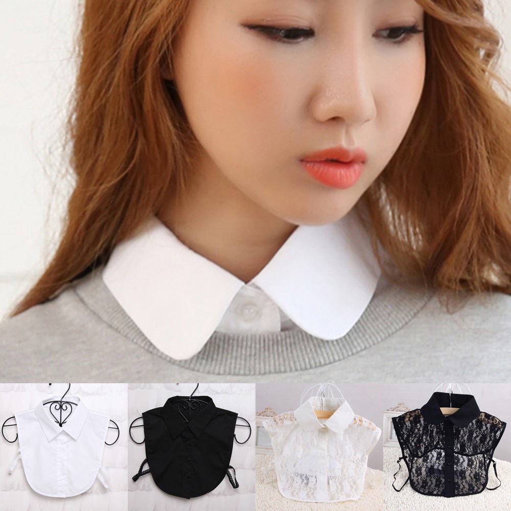 Cổ áo sơ mi giả thời trang cho nữ
