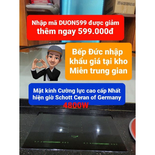 Bếp từ đôi LIVING Âm - Dương nhập khẩu Đức inverter (nhập mã DUON499 giảm thêm ngay 🥰499.000đ🥰) Schott Ceran