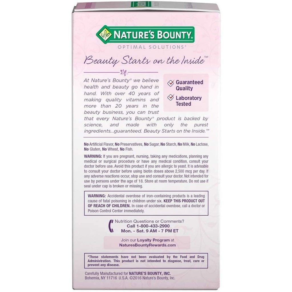 [DATE 9/2022] Nature's Bounty Hair Skin & Nails 150 Viên Liquid Softgels