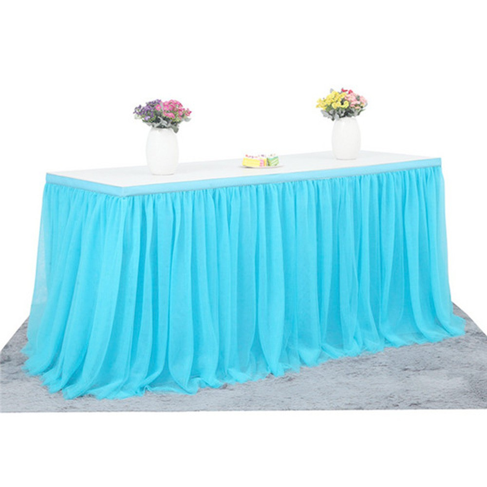 YIYU Khăn trải bàn vải tuyn nhiều màu sắc trang trí lãng mạn cho tiệc cưới/ sinh nhật