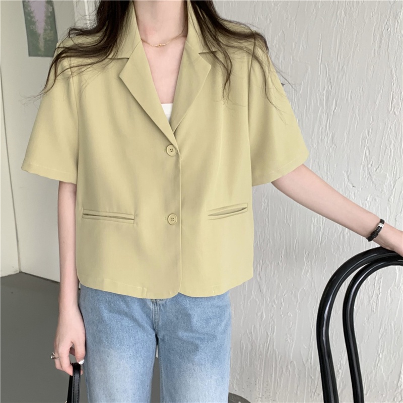 SUXI Áo Khoác Blazer Màu Sắc Thanh Lịch Cho Nữ