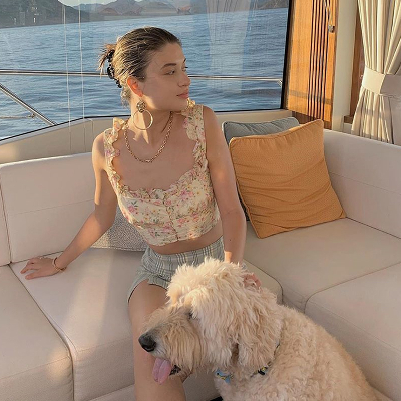 Áo Nữ Không Tay In Hoa Thời Trang