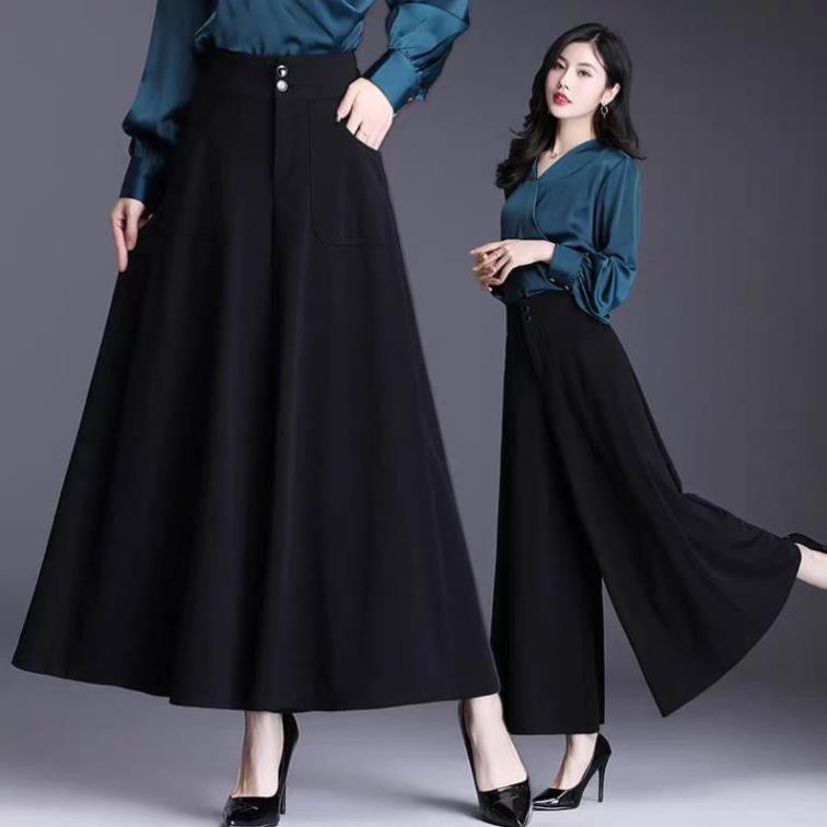 Quần suông ống rộng nữ lưng cao kéo dài chân che khuyết điểm tốt LN02 | BigBuy360 - bigbuy360.vn