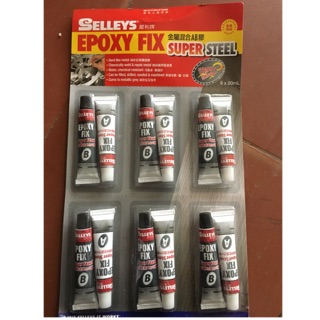 6 cặp keo dán sắt 2 thành phần Selleys