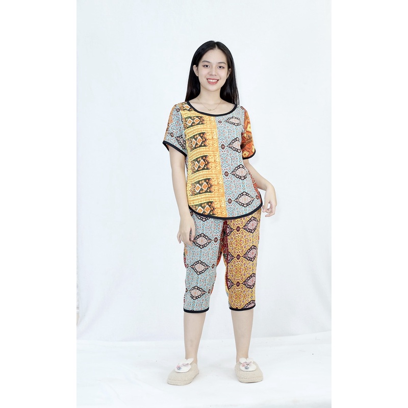 [HÌNH THẬT 100%] XẢ HÀNG SỐC Bộ đồ Bộ đồ lửng hình khối cực xinh   - vải lụa cao cấp - Cực Kì Sang Chảnh
