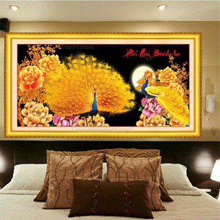 Tranh đính đá Quý Bình Bình An LV180 (2 size)