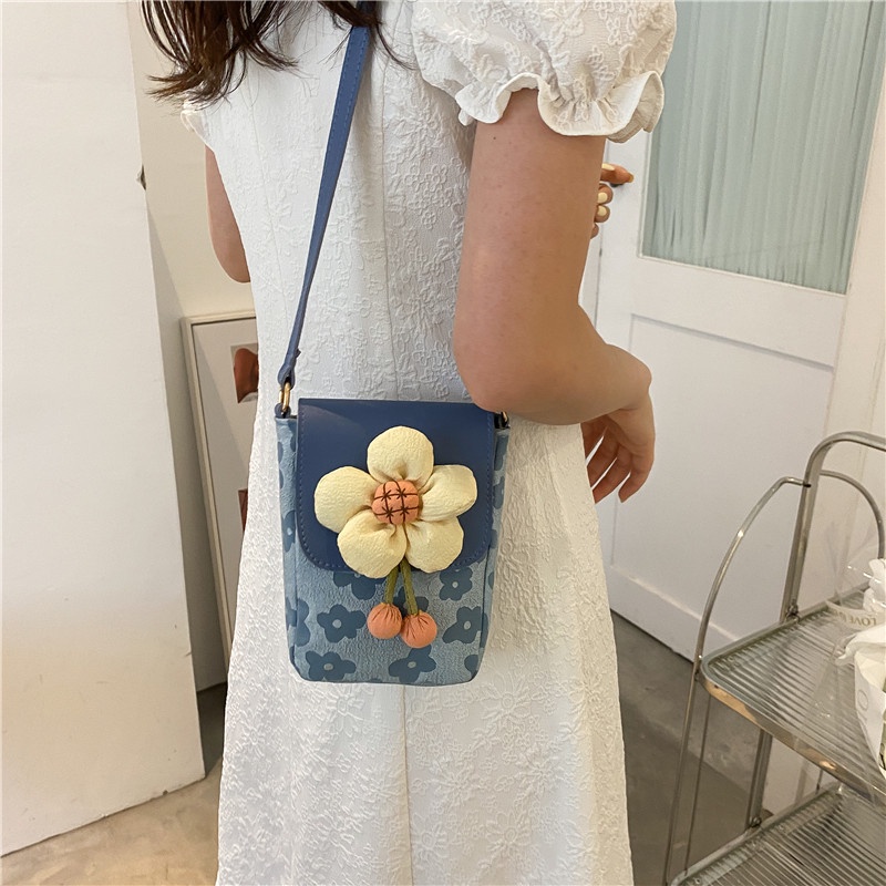 Túi Đeo Chéo Hình Vuông Nhỏ In Họa Tiết Hoa Thời Trang Mùa Hè Dành Cho Nữ 2022
