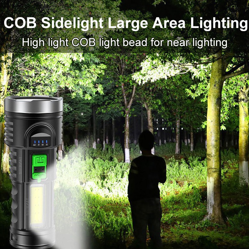 Đèn Pin LED Xenon Siêu Sáng Sạc Usb Thiết Kế Dài Tiện Dụng