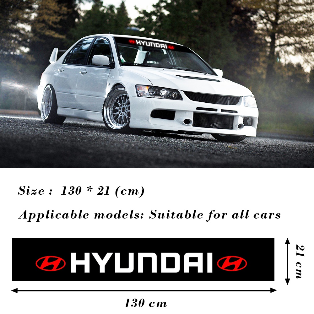Sticker Phản Quang Dán Kính Chắn Gió Trước / Sau Xe Hơi Cho Hyundai Sonata Elantra Tucson Creta I30 Ix35 I40