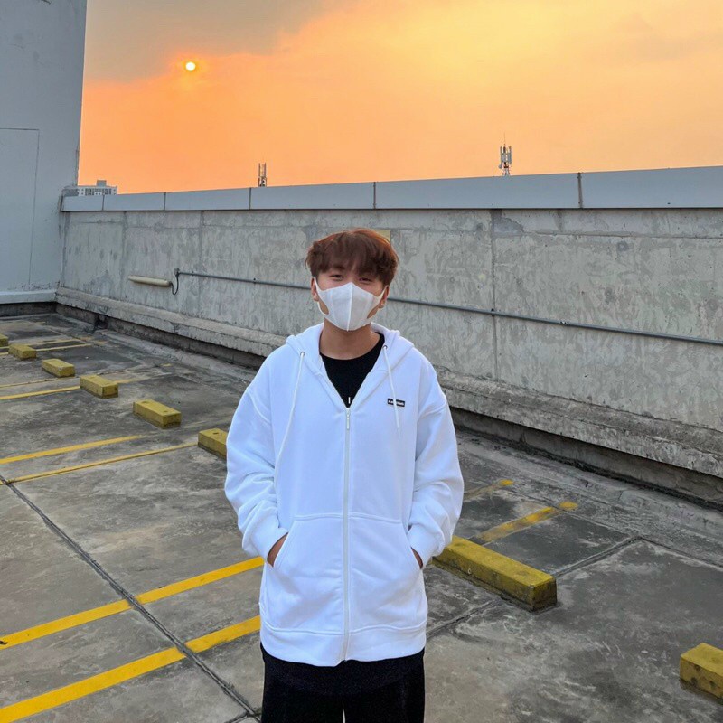 Áo hoodie unisex form rộng nữ kiểu zip chất nỉ mềm mịn R.Sentinials 314onthetrending