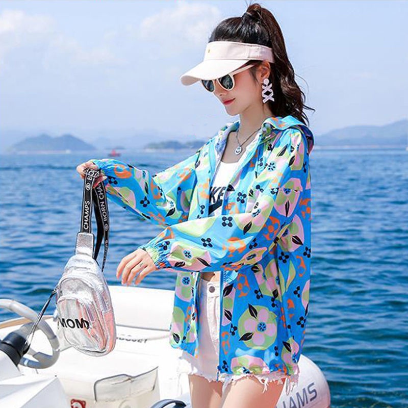 Áo Khoác Chống Nắng / Tia Uv Thoáng Khí In Họa Tiết Rằn Ri Cho Nữ