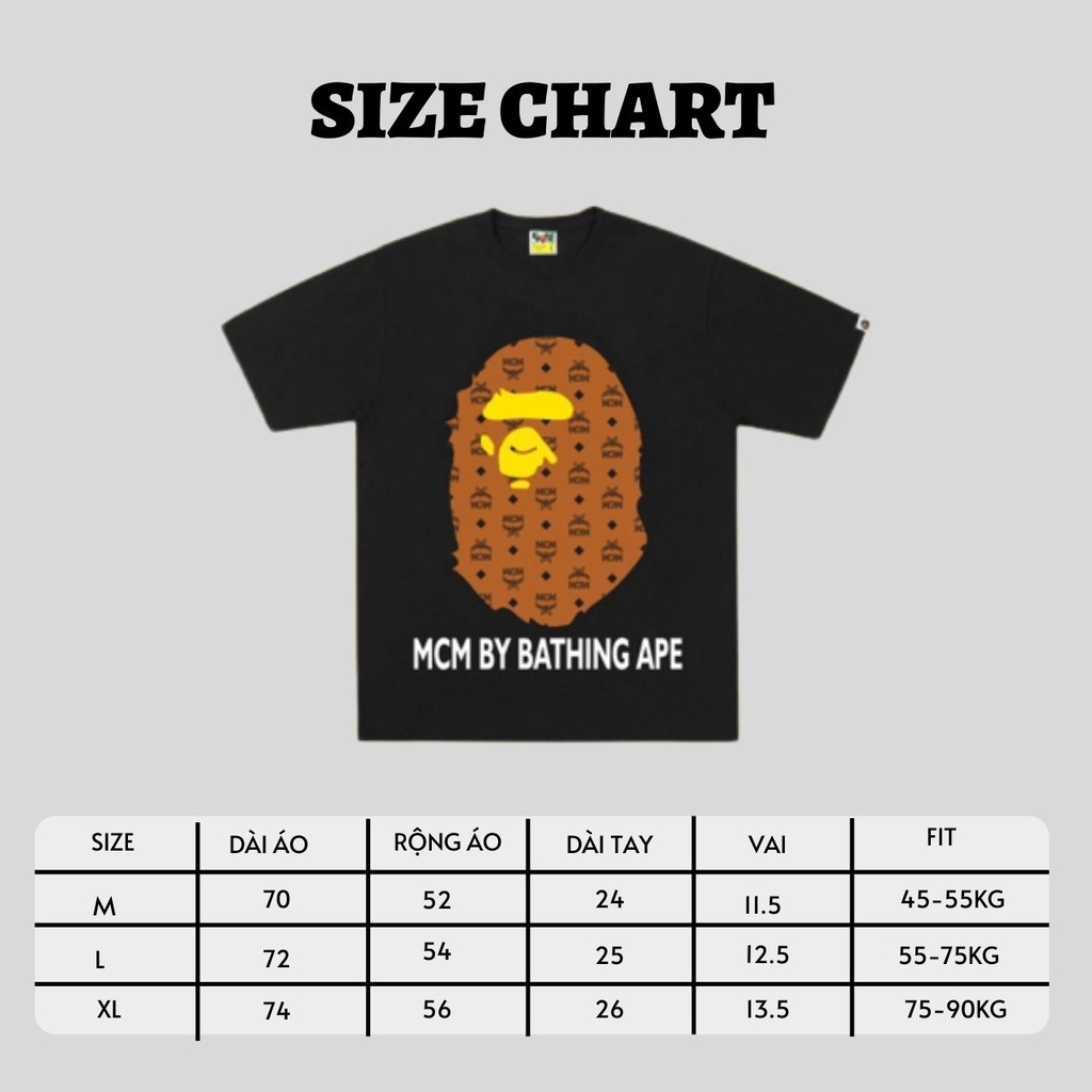 [Best Quality]Áo Thun Bape, Áo Thun Cộc Tay In Hình Bape Nam Và Nữ Hàng Cao Cấp 100% Cotton Full Tag,Túi Bọc Bape
