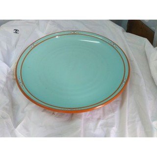 Dĩa gốm sứ màu xanh viền hoa Noritake xuất xứ Nhật Bản cỡ lớn 30cm